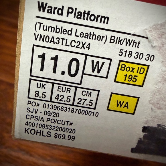 Vans Classic Black and White Sneakers - Picture 7 of 8